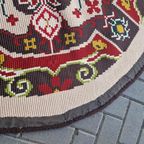 Vintage Rond Vloerkleed Wollen Vloerkleed thumbnail 5