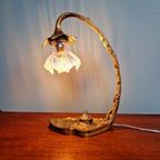 Art Nouveau-lamp In Verguld Brons, Eind 19e Eeuw. thumbnail 2