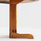 Vintage Deense Ronde Uitschuifbare Eettafel Pine Wood Jaren 60 thumbnail 5