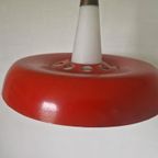 Vintage Opaline Design Hanglamp Rood Wit thumbnail 10