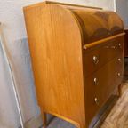 Vintage Rolltop Kast-/ Secretaire Deens thumbnail 16