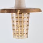 Vintage Glazen Hanglamp Koper Glas Mid Century ‘60 Denmark thumbnail 2