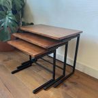 Vintage Retro Mimiset / Nesting Tafels Van Teak thumbnail 5
