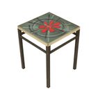 Vintage Vierkante Keramische Plantentafel Tegeltafel Sixties thumbnail 13