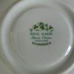 Vintage Royal Albert Shamrock Kop En Schotel Porselein 4 X thumbnail 2