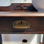 Vintage Tafeltje In Art Deco Stijl In Donker Gebeitst Hout thumbnail 5