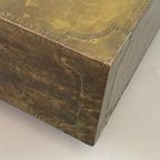 Vintage Brutalist Sarreid Ltd. Brass - Clad Salontafel thumbnail 5