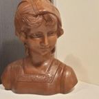 Kunsthars Buste Borstbeeld Jonge Vrouw Genummerd thumbnail 12