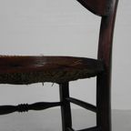 Set Van 6 Boerenstoelen Met Rieten Zitting, Rond 1900 thumbnail 31