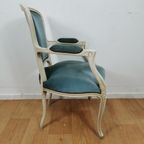 Brocante Vintage Franse Louis Xv Stoeltje, Fauteuil Stoel 03 thumbnail 11