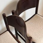 4 Donkerbruine Vintage Stoelen Jaren 70 thumbnail 12