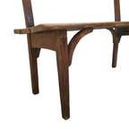 Antiek Franse Houten Halbank, Circa 1900 thumbnail 9