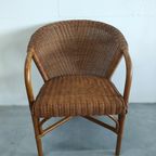 Vintage Jaren 70 Rohé Design Rotan/pitriet Fauteuil/stoel(en) thumbnail 15