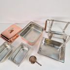 Vintage Spring Swiss Rechaud Koper Rvs Chafing Dish Compleet thumbnail 11