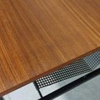 Vintage Pilastro Teakhout En Metaal Bijzettafel thumbnail 11