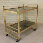 Vintage Trolley Barcart Serveerwagen, Av Handwerk thumbnail 11