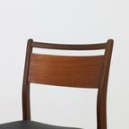 4x Vintage Eetkamerstoel Teak, 1960s Nieuw Bekleed thumbnail 7