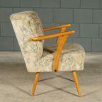 Vintage Cocktailfauteuil – Velours – Houten Armleuningen – Jaren 60 thumbnail 8
