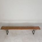 Klapbank, Bank Inklapbaar Voor Terras, 220 Cm Lang, Jaren 60 thumbnail 19