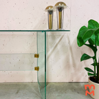 Vintage Glazen Sidetable Met Facet Geslepen Randen thumbnail 4