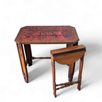 Art Deco / Nesting Table 3 X / Attributed To Maison Franck / Inlaid Tortoiseshell Top / 1920 thumbnail 14