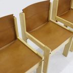 Vintage Ibisco Cognac Leren Eetkamerstoelen, Set Van 6 thumbnail 9