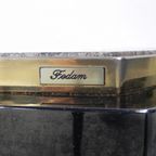 Fedam Salontafel , Hollywood Regency, Marmer In Stalen Frame thumbnail 12