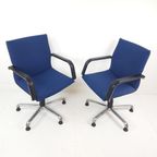 2 Artifort Bureaustoelen | Blauw Bureau Stoel thumbnail 3