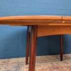 Vintage Palissander Ronde Eettafel, Verlengbaar, Jaren 60 thumbnail 4