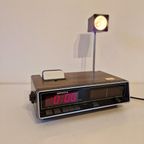 Vintage Wekkerradio Radio Gracia Met Lamp En Klok thumbnail 3