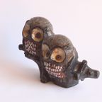 Ceramic Owls Sculpture By Elisabeth Vandeweghe For Perignem 1970S, Belgium. thumbnail 6