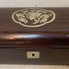 Mooi Antiek Ingelegd Houten Doosje 7 X 17 Cm - Reliving thumbnail 3
