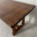 Vintage Brutalist Xl Eettafel In Eik (10 Personen) thumbnail 10