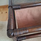 Vintage Rotan Salontafel Met Glasplaat En Lectuurbak thumbnail 14