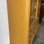 Vintage Antiek Vitrinekast,high-board,dressoir Restyled thumbnail 13