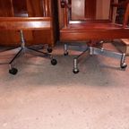 2 Mahonie Bureaustoelen Chinese Stijl thumbnail 4