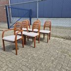 Set Van 6 Eetkamerstoelen - Holstebro Møbelfabrik Denemarken thumbnail 6