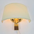 10 Stuks Vintage Baulmann Wandlamp Messing Regency ’70 Goud thumbnail 2