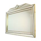 Grote Facetgeslepen Deknudt Spiegel Xl Hollywood Regency Design thumbnail 7