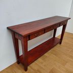 Antieke Vintage Landelijke Sidetable, Muurtafel, Bijzettafel thumbnail 17