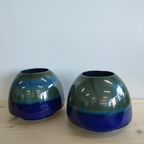 Vintage 'Japonese' (Style) Keramieken Mushroom Bloempotten Planten Potten thumbnail 3