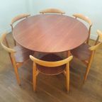 Eetkamer Set Van Hans J. Wegner Voor Fritz Hansen thumbnail 3