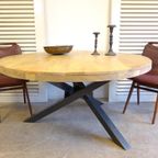 Prachtige Grote Ronde Mango Eettafel 140 Cm thumbnail 5