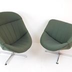 2 Rudolf Wolf Swivel Chair Modello Groen Ploegwool Fauteuils thumbnail 3