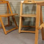 Set Van 3 Vintage Mid Century Houten Klapstoelen thumbnail 17