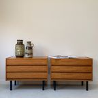 Vintage Houten Ladekast Met 3 Lades thumbnail 2