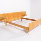 1950’S Mid-Century Italian Modern Double Bed Frame From Vittorio Dassi thumbnail 2