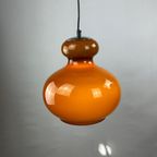 Pair Of Brown Glass Pendant Light By Peill And Putzler, 1960 thumbnail 6
