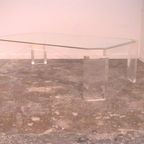 David Lange Lucite And Glass Coffee Table thumbnail 9