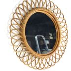 Franco Albini Rotan Spiegel Vintage thumbnail 7